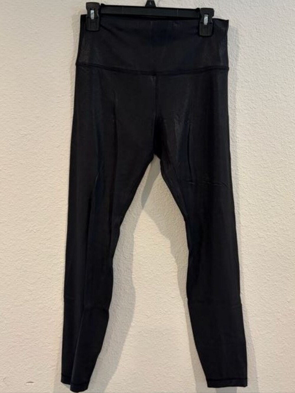 Lululemon Womens Black Shine Align High Waisted Full Length Leggings Size 10